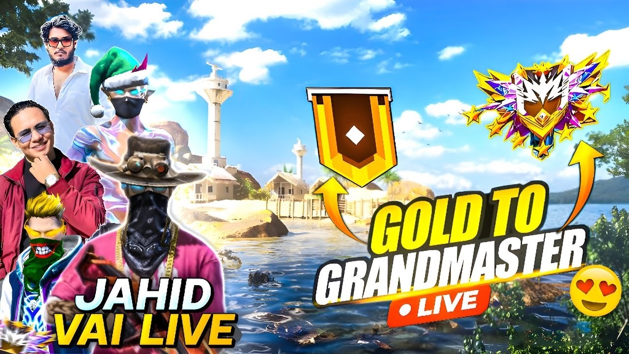New Grandmaster Top 1 Push V Badge Lobby ❤ FF LIVE ✌ Free Fire LIVE! #jahidvailive #ff #shortsfeed