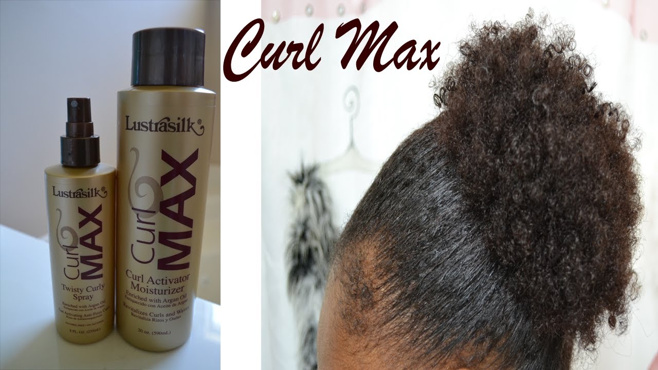 Lustrasilk Curl Max Curl Activator Moisturizer & Twisty Curly Spray | Afro Puff Tutorial