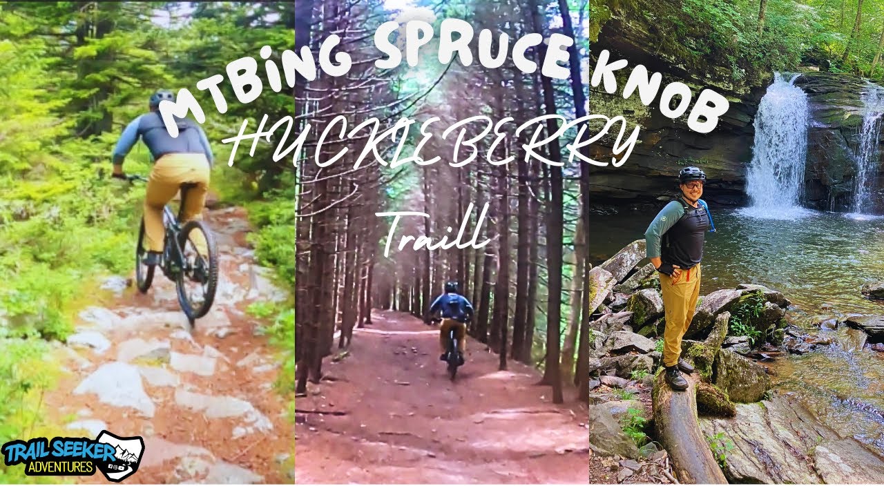 Mountain Biking Spruce Knob Huckleberry Trail to Seneca Falls and out Seneca Creek Trail