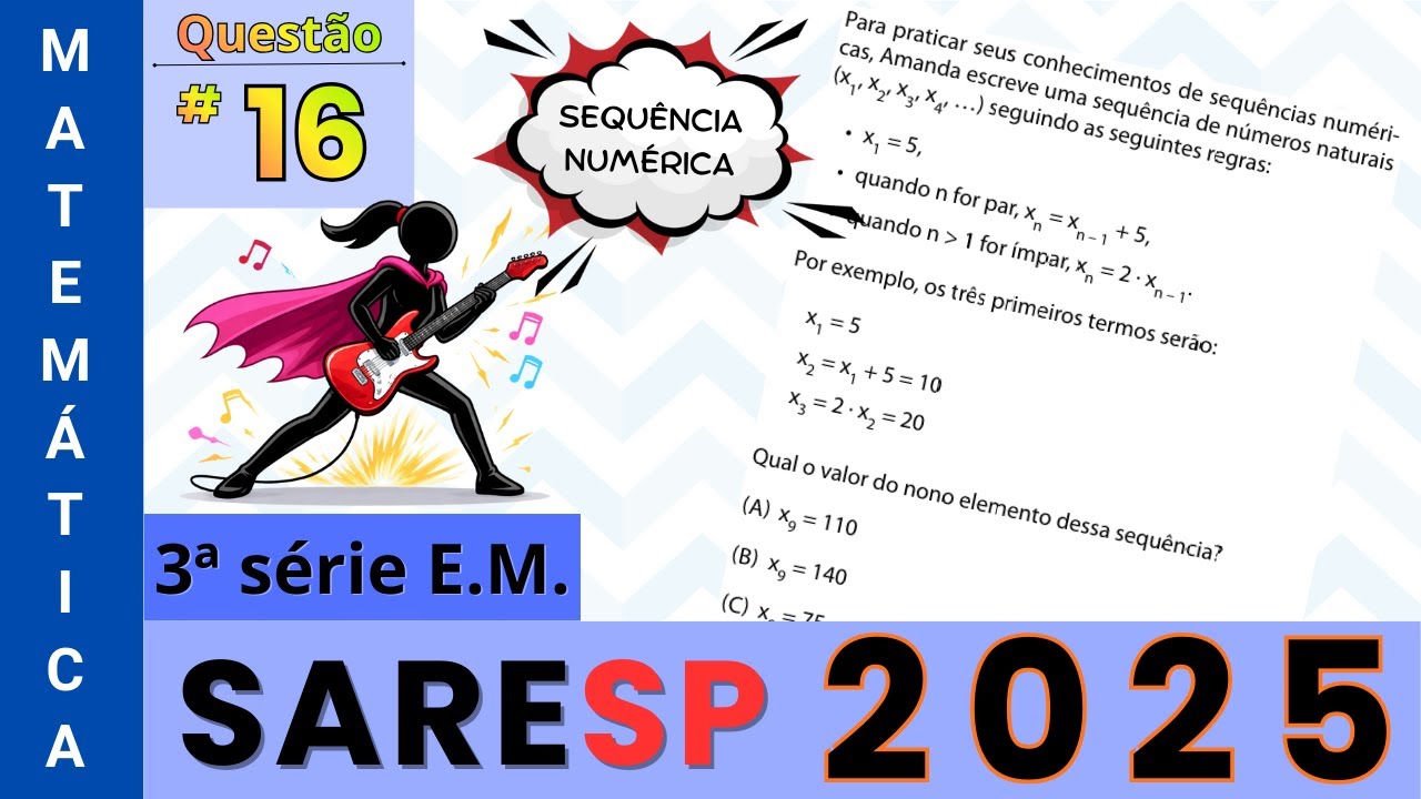 SARESP 2025 | Sequências Numéricas: regra por paridade