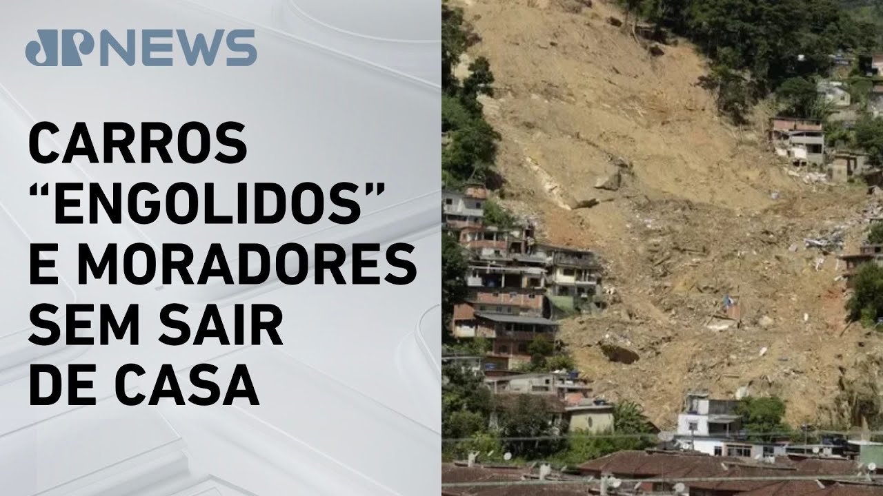 Chuva forte gera caos em Petrópolis no RJ