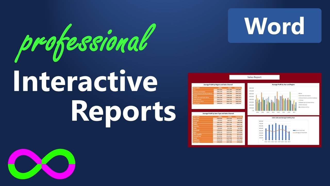 Create Interactive Reports in Word by linking to Excel workbooks