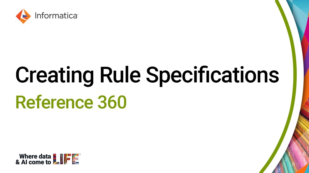 Creating Rule Specifications in Reference 360