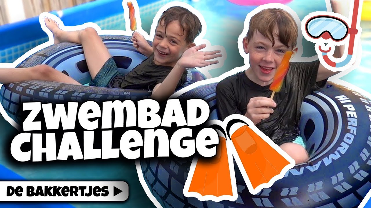 WIJ MOETEN DE HELE DAG IN HET ZWEMBAD ZITTEN !! ⏱⛲️ - De Bakkertjes #246