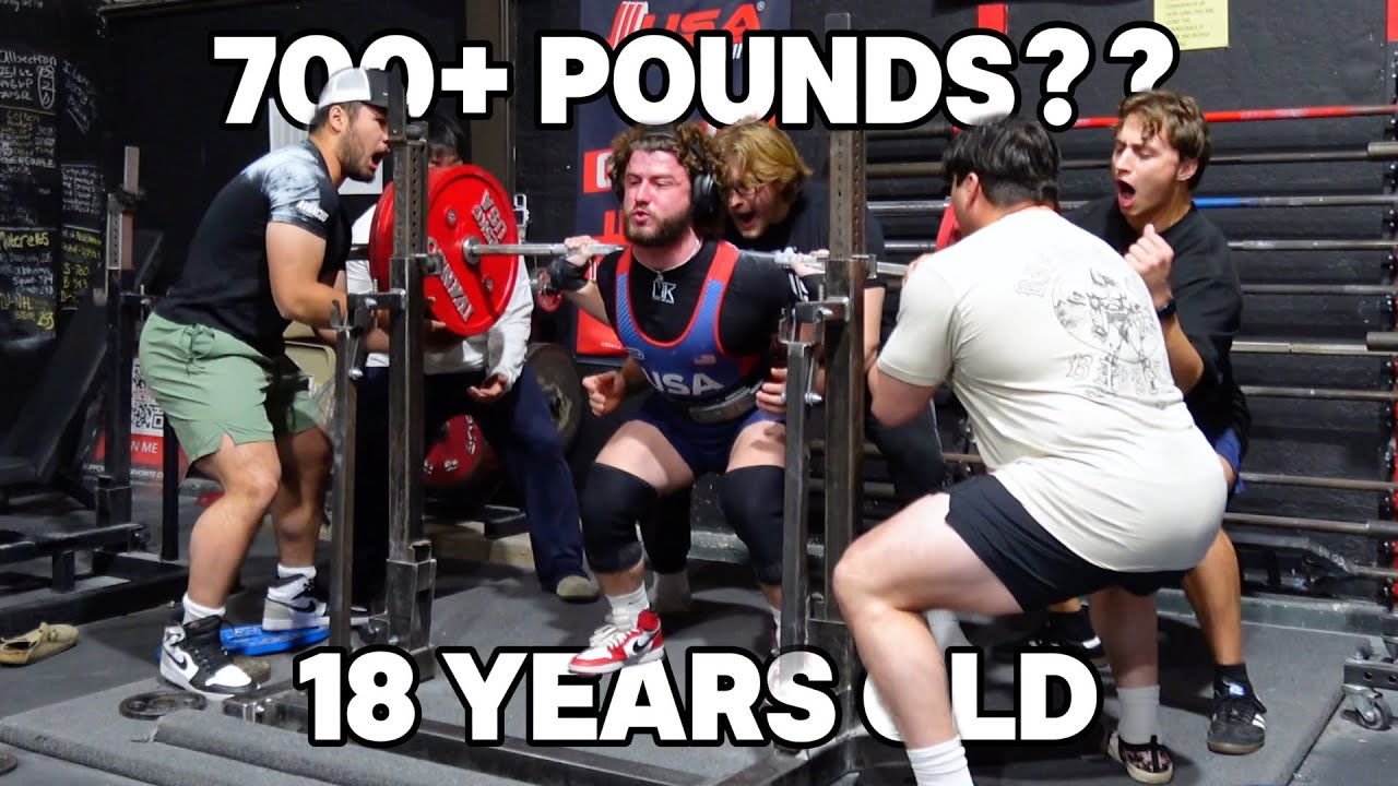 18 year old squats 700+ | Dillon Johnson & Chase Gravitt massive squat session