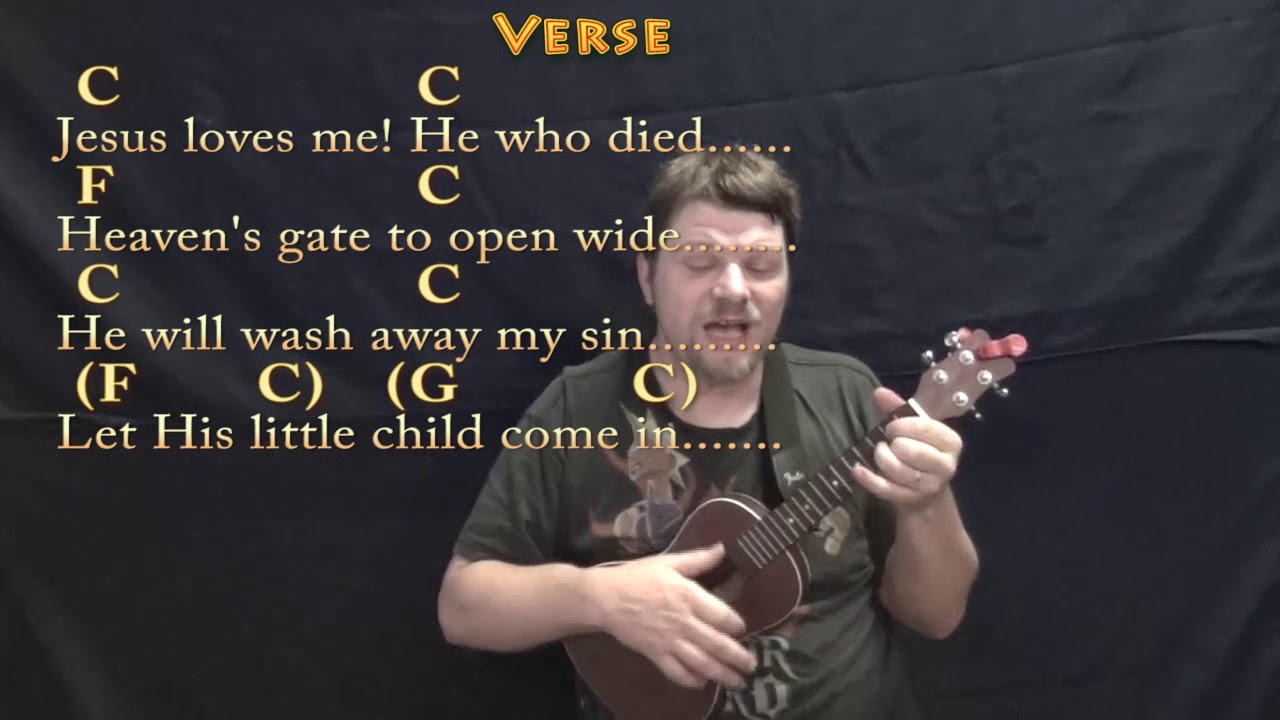 Jesus Loves Me (Hymn) Ukulele Cover Lesson in C with Chords/Lyrics
