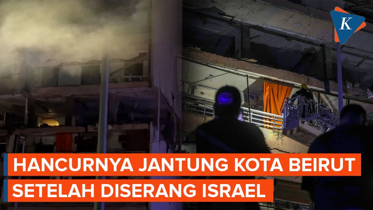 Penampakan Hancurnya Jantung Kota Beirut Setelah Diserang Israel