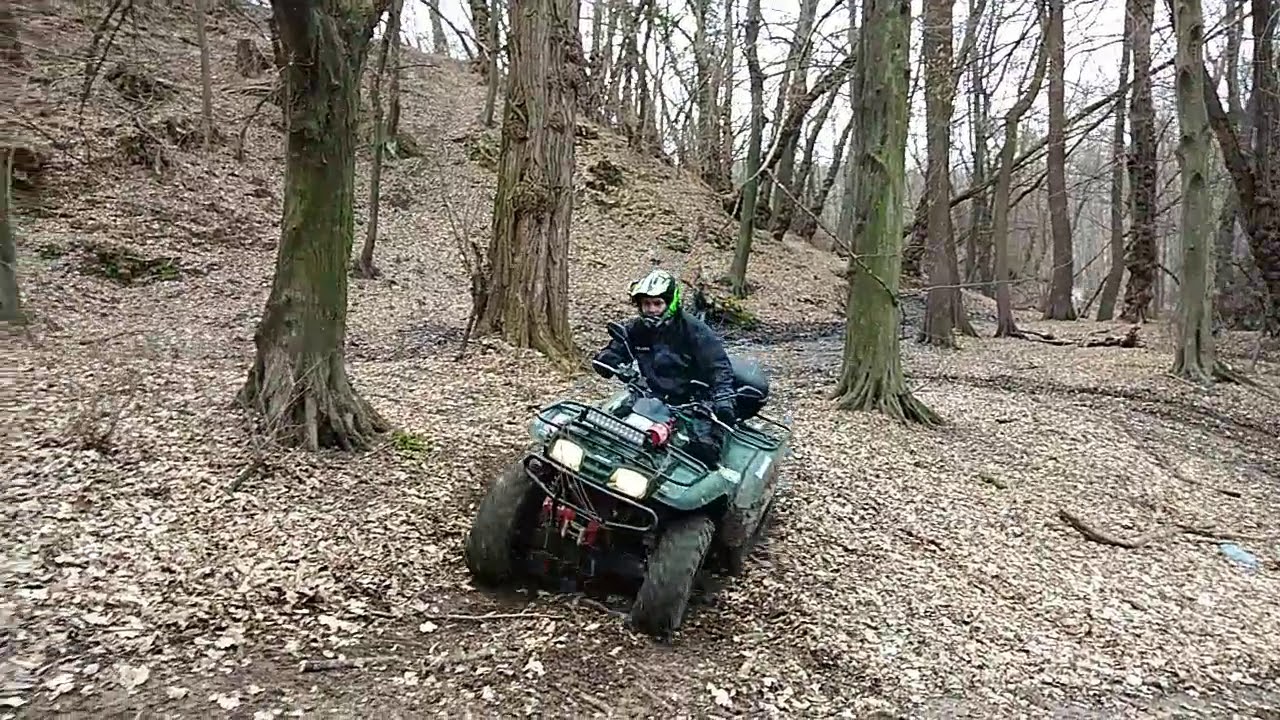 #1 G&oacute;rki solo Wild sQuad Brzesko Bochnia Kawasaki Kvf 360 Praire First Video on Climbing ATV Forest