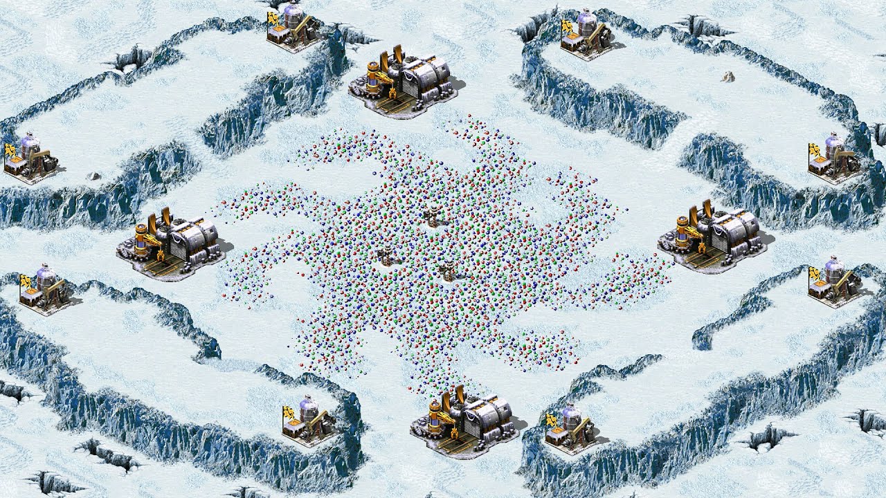 Red Alert 2 | Месть Юрия | 7 на 1 | Карта Arctic Snow, отредактированная Zoom 3000, режим Extra H...