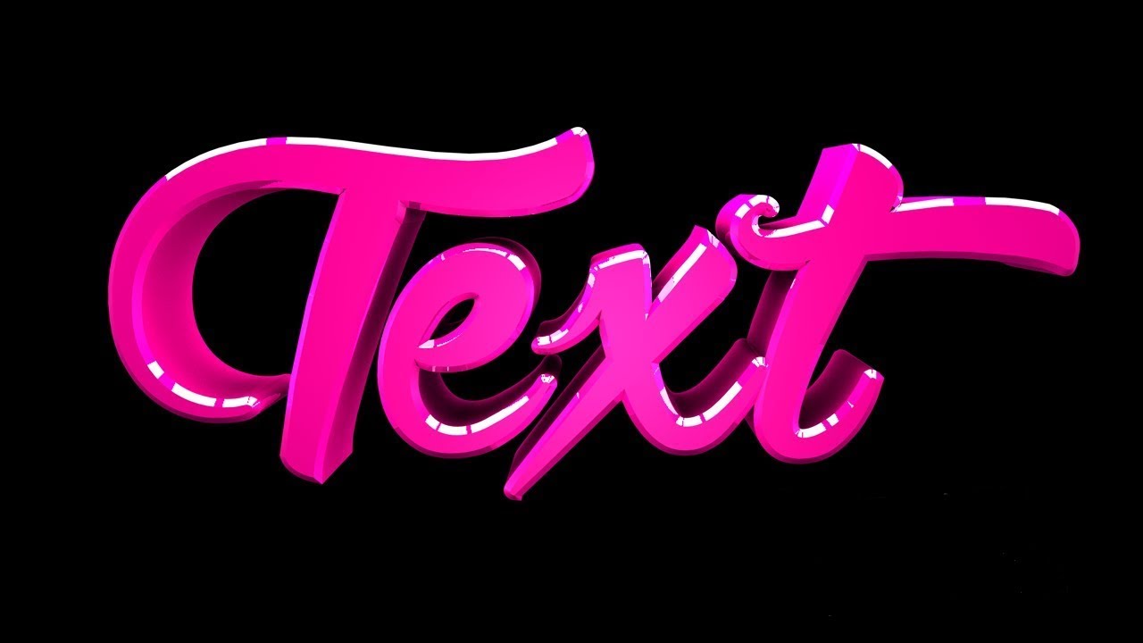Texto 3D  con brillo  -  Cinema 4D R11