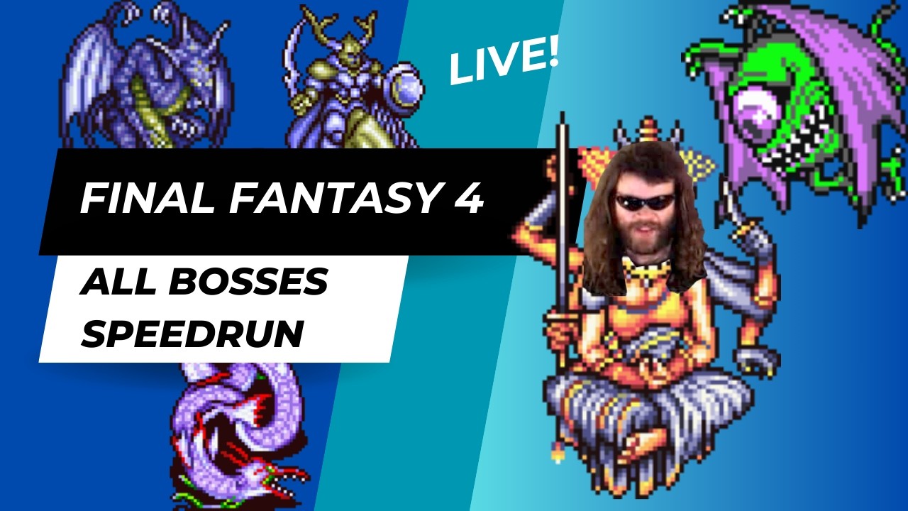 FF4 All Bosses Speedrun !rpgsu (Let's put Cecil in the backrow for the grind today!)