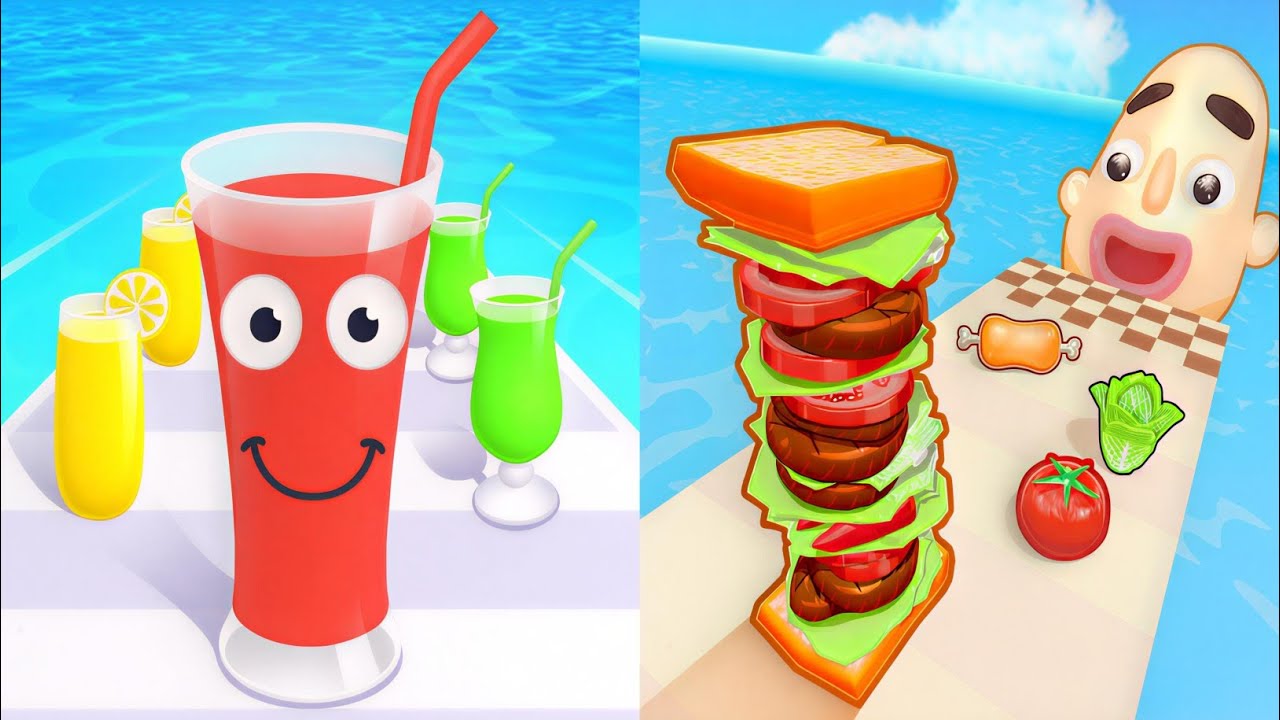 Epic 2026 Gameplay Sandwich Runner VS Juice Run  💥All Level Unlocked 