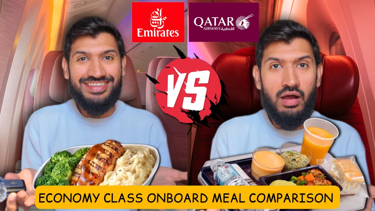 Economy Class Meal Onboard Emirates and Qatar Airways, 2025 Full Comparison | Which is best?