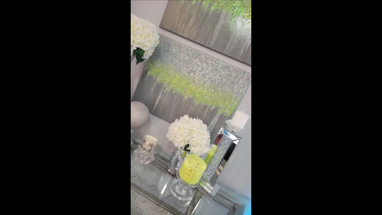 Glam DIY Crushed Glass | Glitter | Abstract | Canvas