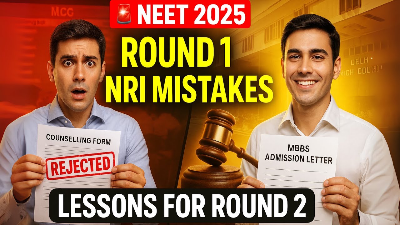 NEET 2025: MBBS NRI Quota Lessons | Round 1 Mistakes to Avoid in Round 2 MCC Counselling