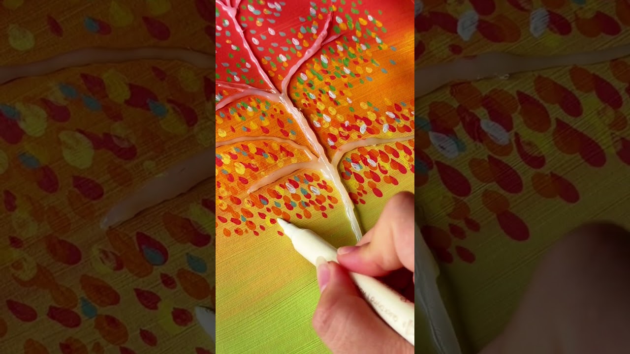 There&rsquo;s something so healing about dotting on these leaves one by one. 🍃🎨