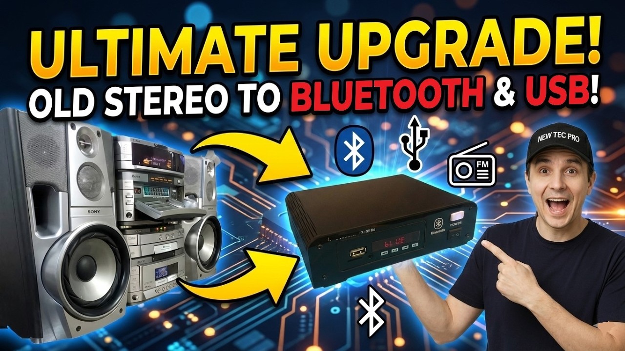 How to Upgrade ANY Old Home Audio System to Bluetooth, USB & FM Radio