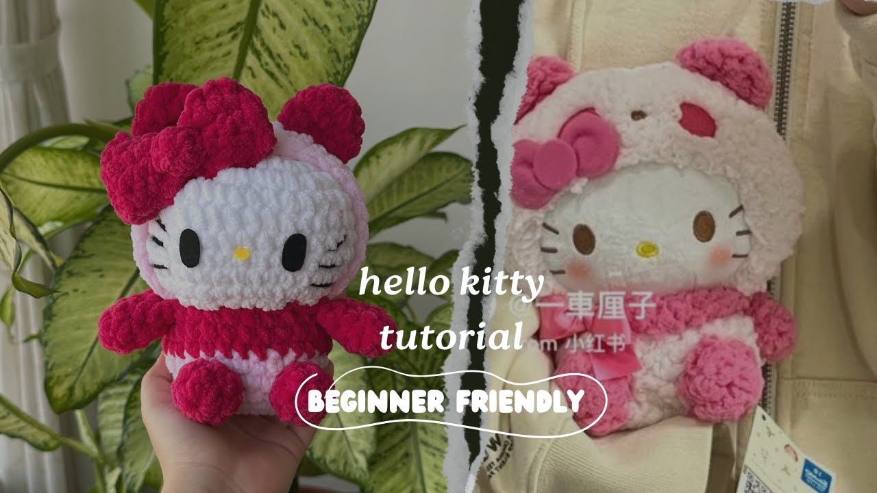 Crochet Hello Kitty in a Panda Onesie | Easy Sanrio Beginner Tutorial