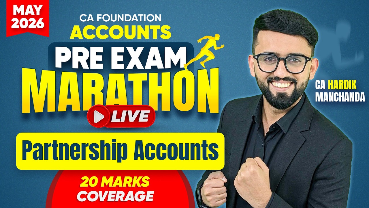 Most Important Questions - Partnership Accounts | CA Foundation Accounts | CA Hardik Manchanda |
