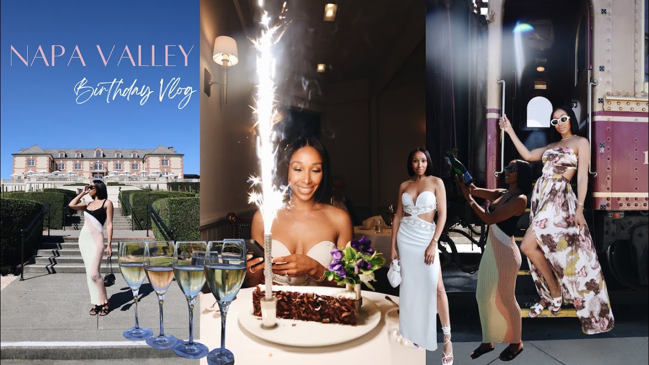 NAPA VLOG | BIRTHDAY DINNER AT FRENCH LAUNDRY | WINE TRAIN | SABRAGE AT DOMAINE CARNEROS | MELRWHITE