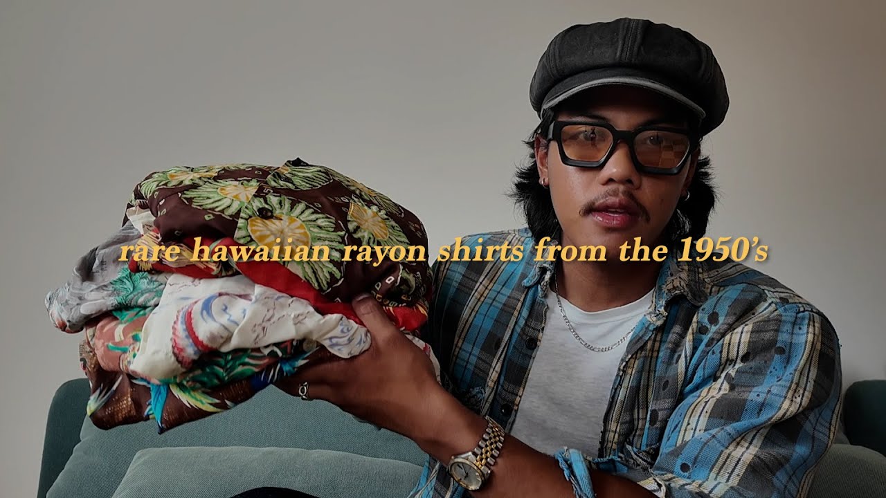 I found a stack of rare vintage 1950's hawaiian rayon shirts