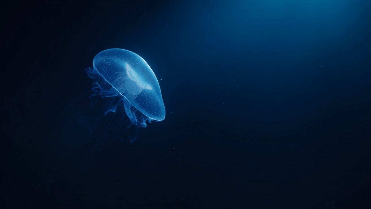 Jellyfish Drifting Slowly in the Deep Sea | Deep Focus Ambient — Quiet Depth