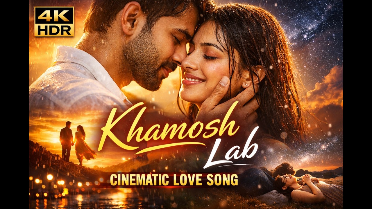 Khamosh Lab ✨ ख़ामोश लबA-- Cinematic Romantic Love Song | 4K HDR Emotional Music Video