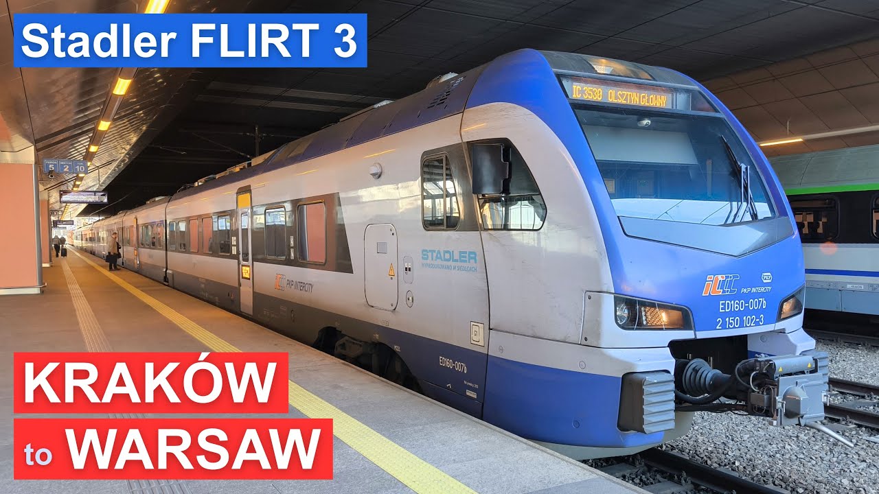 First Class on PKP Intercity Stadler FLIRT 3 | Krak&oacute;w to Warsaw by Train
