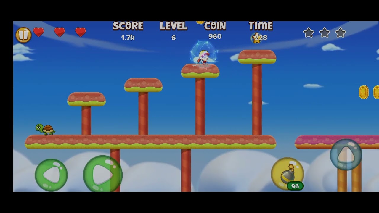 In the sky , super Mario