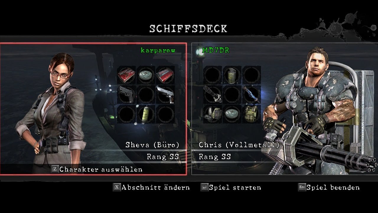 Resident Evil 5 Gold Edition [PC] - Mercenaries United - Ship Deck DUO // (Sheva/Chris) [1211k]