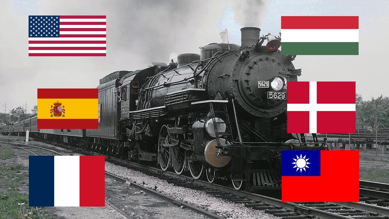 Grand Trunk Western 5629 whistle in 15 different languages