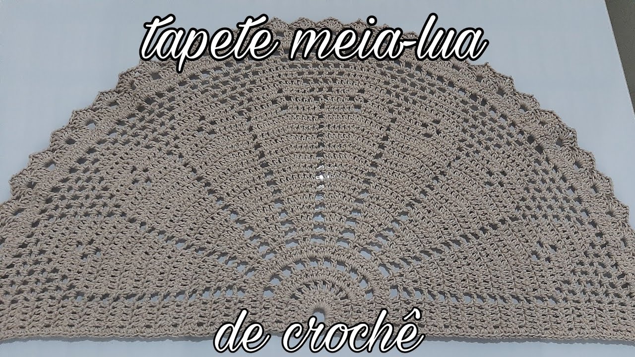 Tapete meia-lua de crochê super fácil Ecônomico