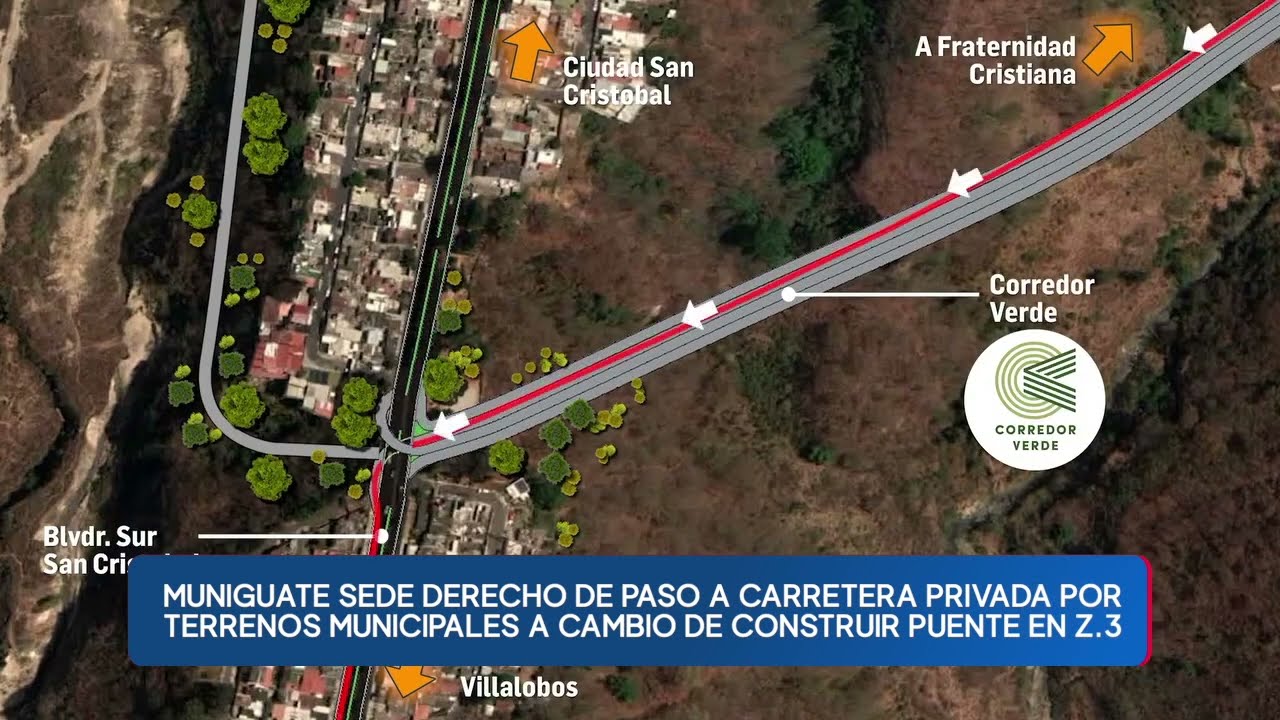 MuniGuate da derecho de paso a carretera privada por terrenos a cambio de construir puente en zona 3