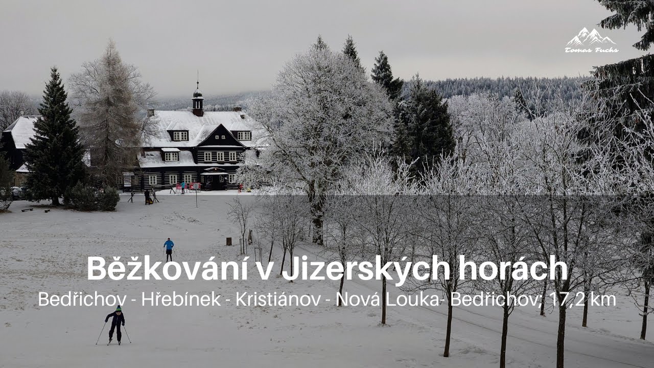 Běžkování v Jizerských horách, Bedřichov - Hřebínek - Kristiánov - Nová Louka - Bedřichov, 17,2 km