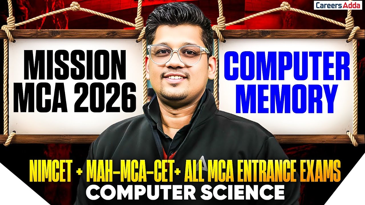 MISSION MCA 2026 | Computer Memory (Computer Organization) | NIMCET + MAH MCA CET + All MCA Entrance