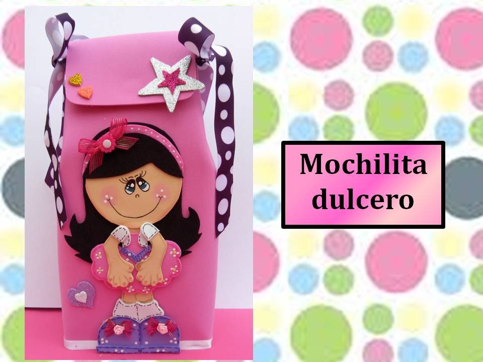 Mochilita dulcero de foamy