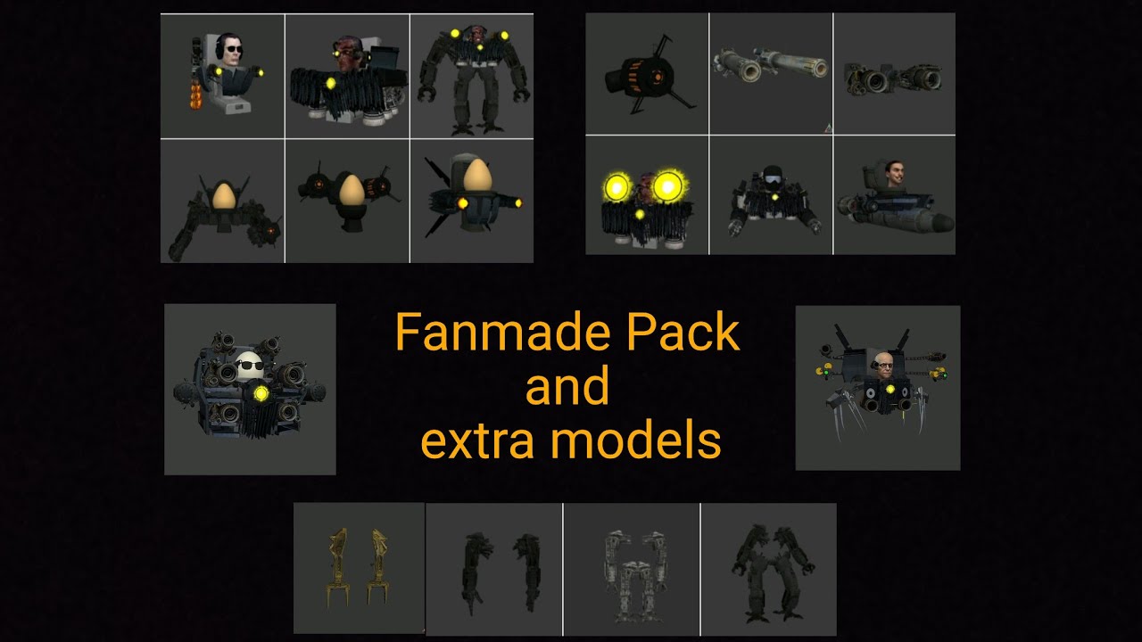 skibid toilet fanmade Pack and extra models for Prisma3d