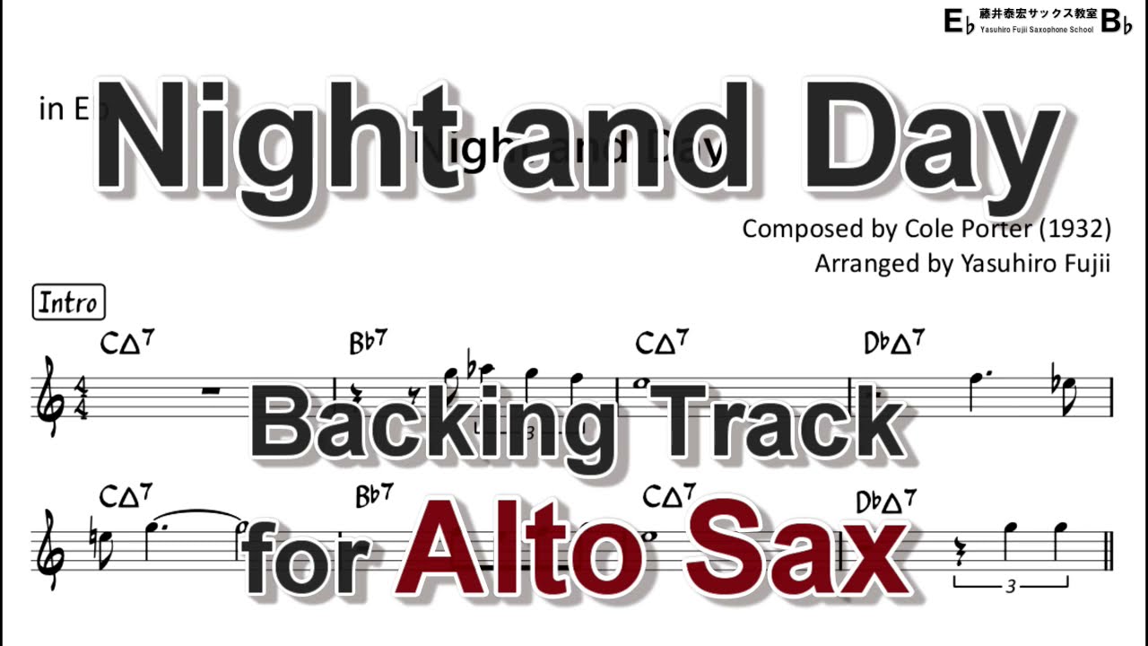 Night and Day - Backing Track for Alto Sax