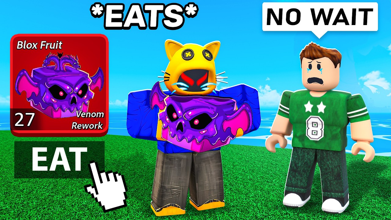 Съел Venom Rework на глазах у ОТЧАЯВШИХСЯ СКАМЕРОВ.. (Blox Fruits)