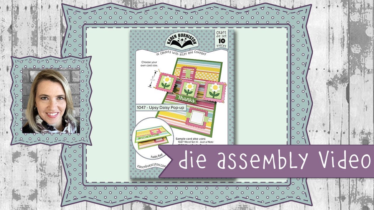 Karen Burniston Die #1047 Сборка Upsy Daisy Pop-up