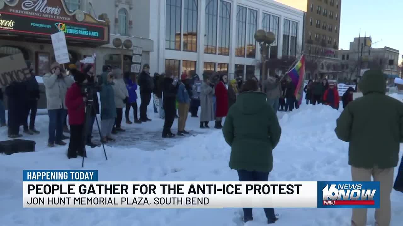 Dozens gather in South Bend to protest immigration crackdown
