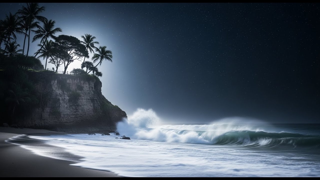 (NO ADS) LIVE - Relaxing Ocean Night • Anxiety Relief, Sleep Therapy • Peaceful Dreams