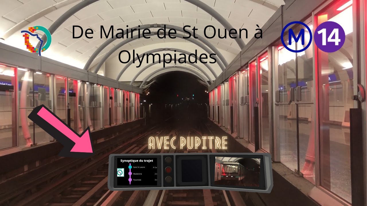 Metro RATP Ligne 14 - Front View, MP89 De Mairie de St Ouen à Olympiades