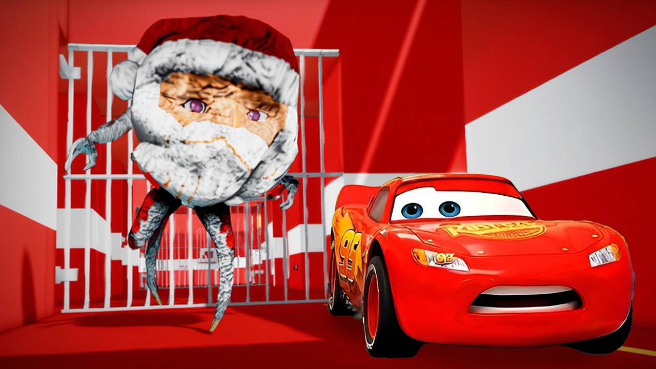 Lightning McQueen ESCAPE GOO GOO GAGA PRISON RUN in Roblox!