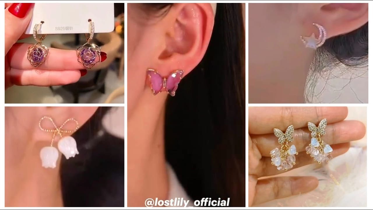 Most Trendy and Viral Pinterest Small Diamond Earrings Designs for Women's 2023|Fashion Nova YT|