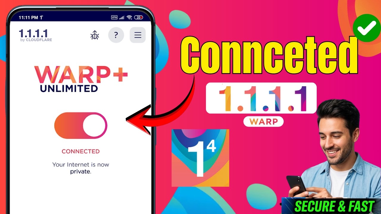 🚀 How to Connect VPN 1.1.1.1 (Cloudflare WARP+) | WARP+ UNLIMITED Fast & Secure Internet 🔒🌍