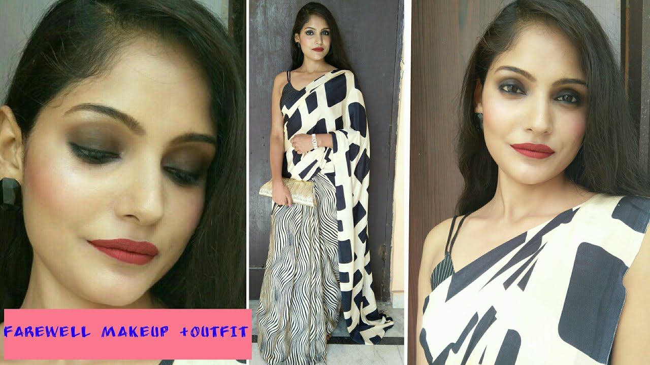 COLLEGE FAREWELL MAKEUP LOOK || MAKEUP+ OUTFIT