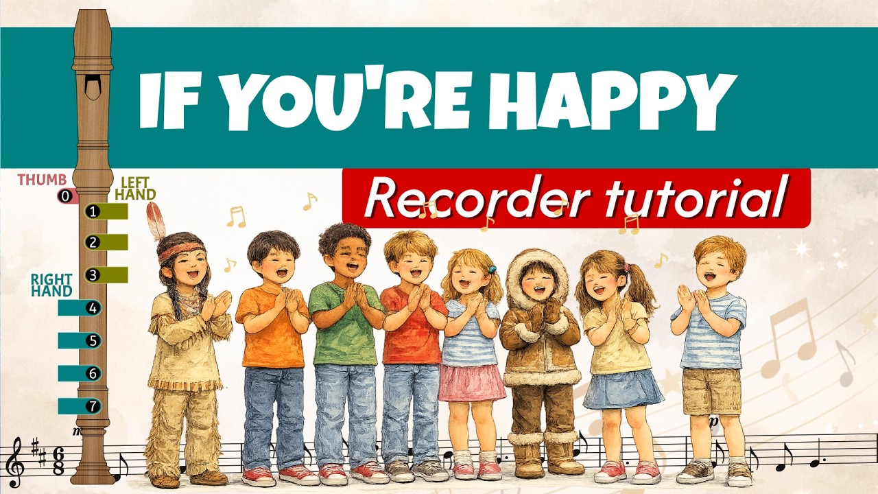 IF YOU'RE HAPPY - RECORDER TUTORIAL