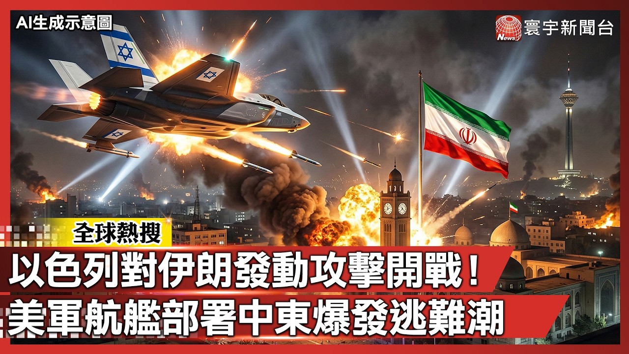 以色列對伊朗發動攻擊開戰！美軍航艦部署中東爆發逃難潮｜#寰宇全視界