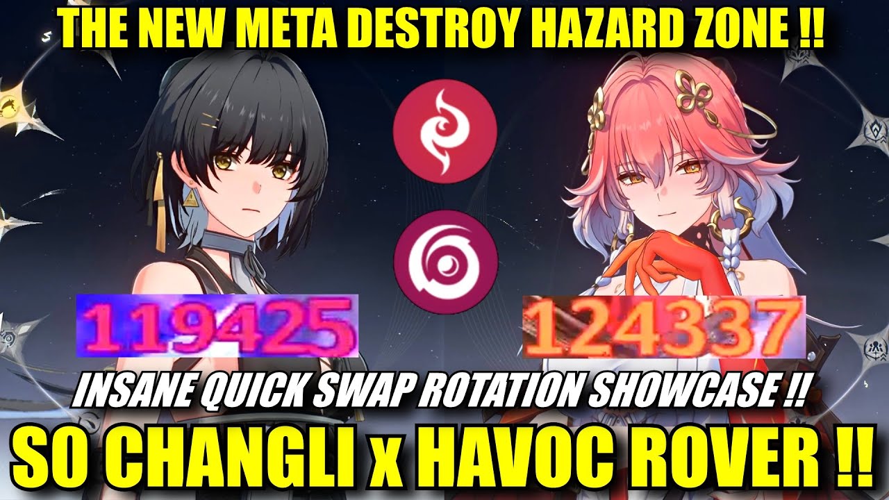 S0 CHANGLI x HAVOC ROVER INSANE QUICK SWAP ROTATION !! Destroy Hazard Zone Showcase -The New META !!